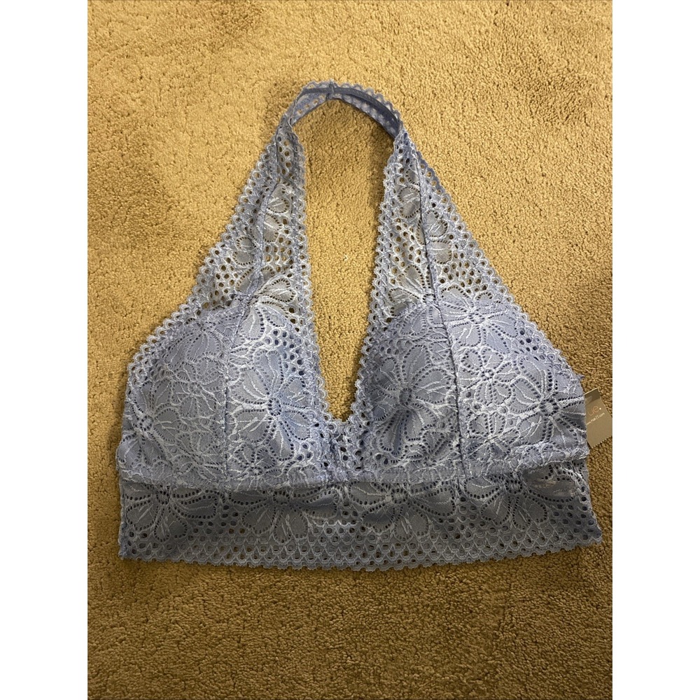 NWT TRUE BY RUE 21 HALTER FLORAL LACE PADDED BRA SIZE XL